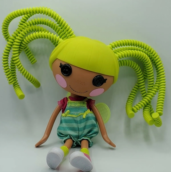 Lalaloopsy Other - Lalaloopsy PIX E FLUTTERS Green Silly Hair Lalaloopsy Fairy Wings 2010 No Pet